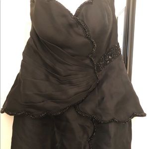 Black couture evening gown